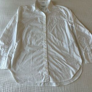 Abercrombie and Fitch oversized white button down shirt